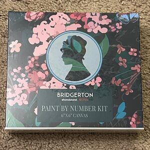 NIB Bridgerton Shondaland Paint By Number Kit - Floral 6x6 Canvas